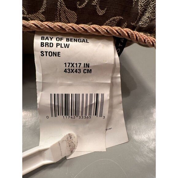 Dakota Bay Bengal Tiger Brocade Decorative Pillow Motif Rope Cushion Home - Picture 7 of 16